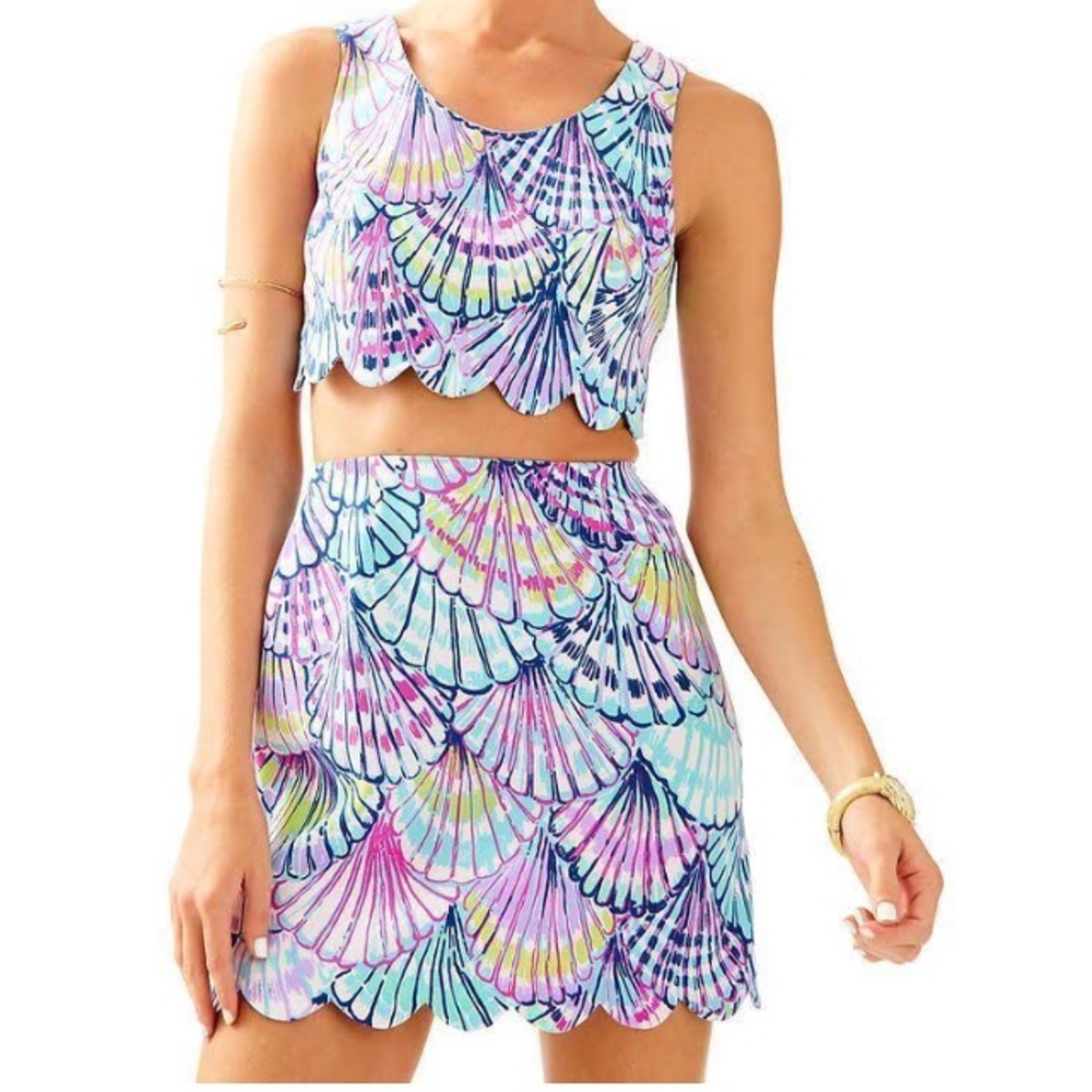 Lilly Pulitzer Cadden Crop Top and Skirt Set